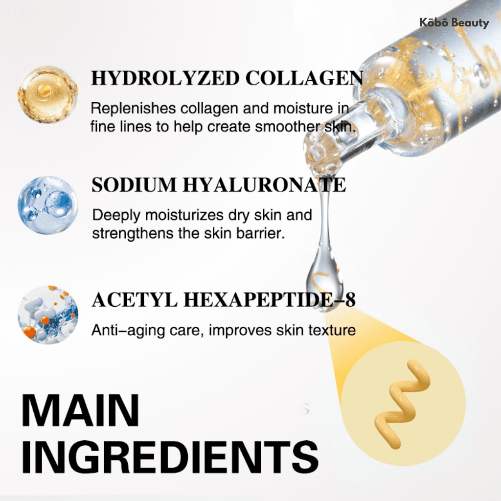 Collagen Silk Peptide Facial Ampoule - Kōbō Beauty